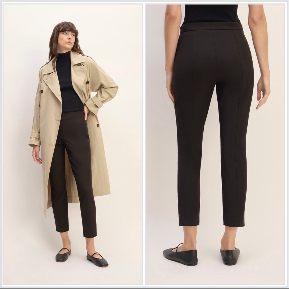 Everlane Women’s The Bi-Stretch Work Pant Black Size 8 Ankle Length Slim Work
